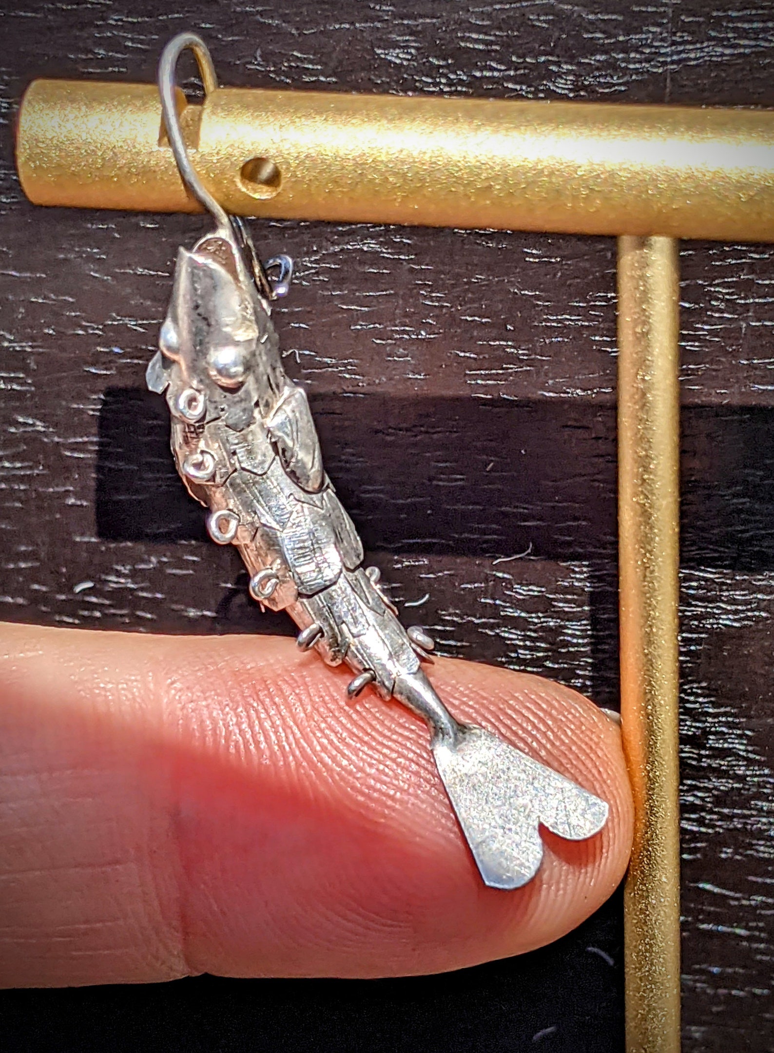 Silver Koi Fish Articulated Dangle Earrings 925 Silver Made Etsy