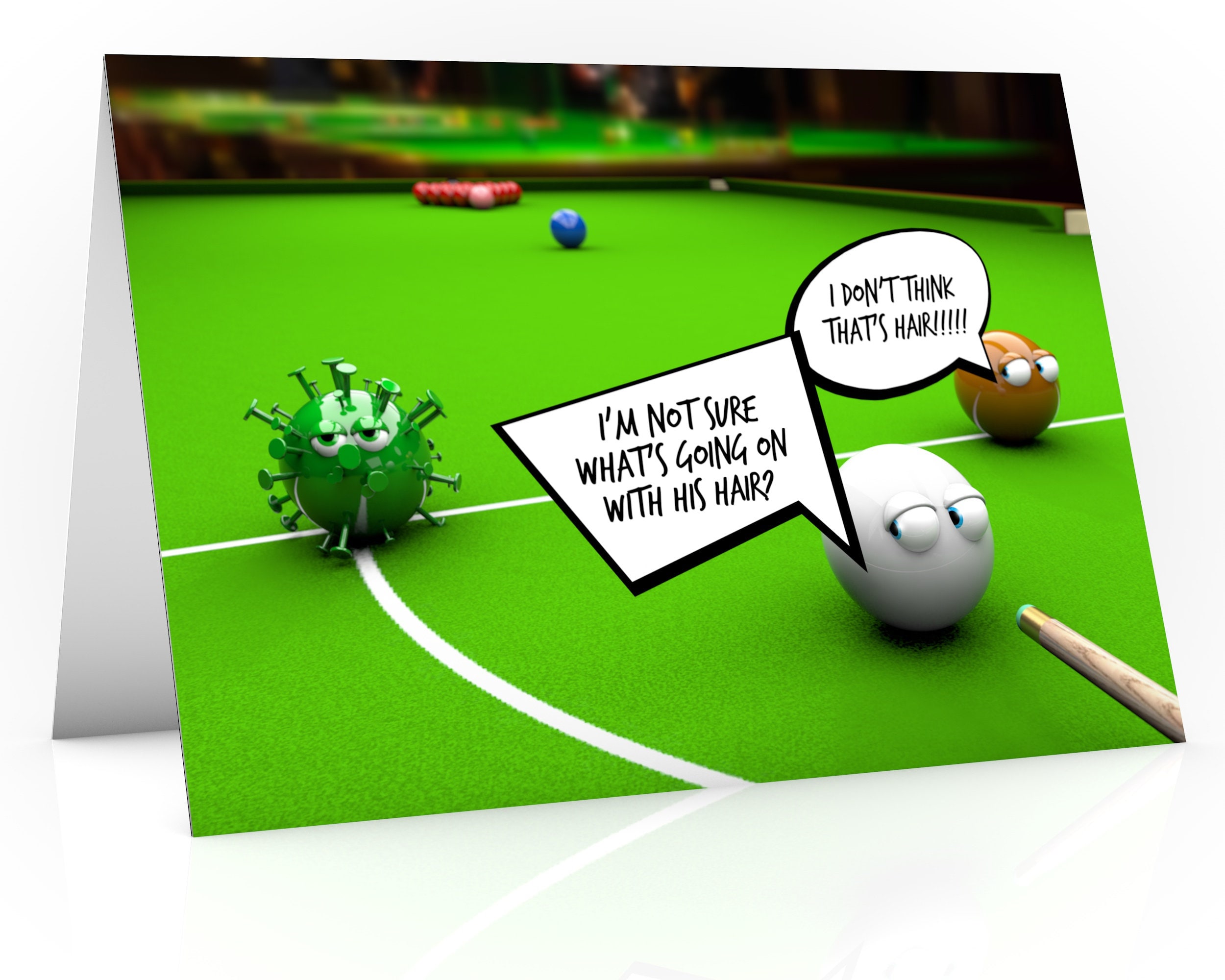 Funny Snooker Birthday Card Covid Lockdown Themed Greeting Etsy UK