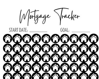Mortgage Tracker,House savings, House down payment,Pdf ,digital download, Printable download, future home, Tracker
