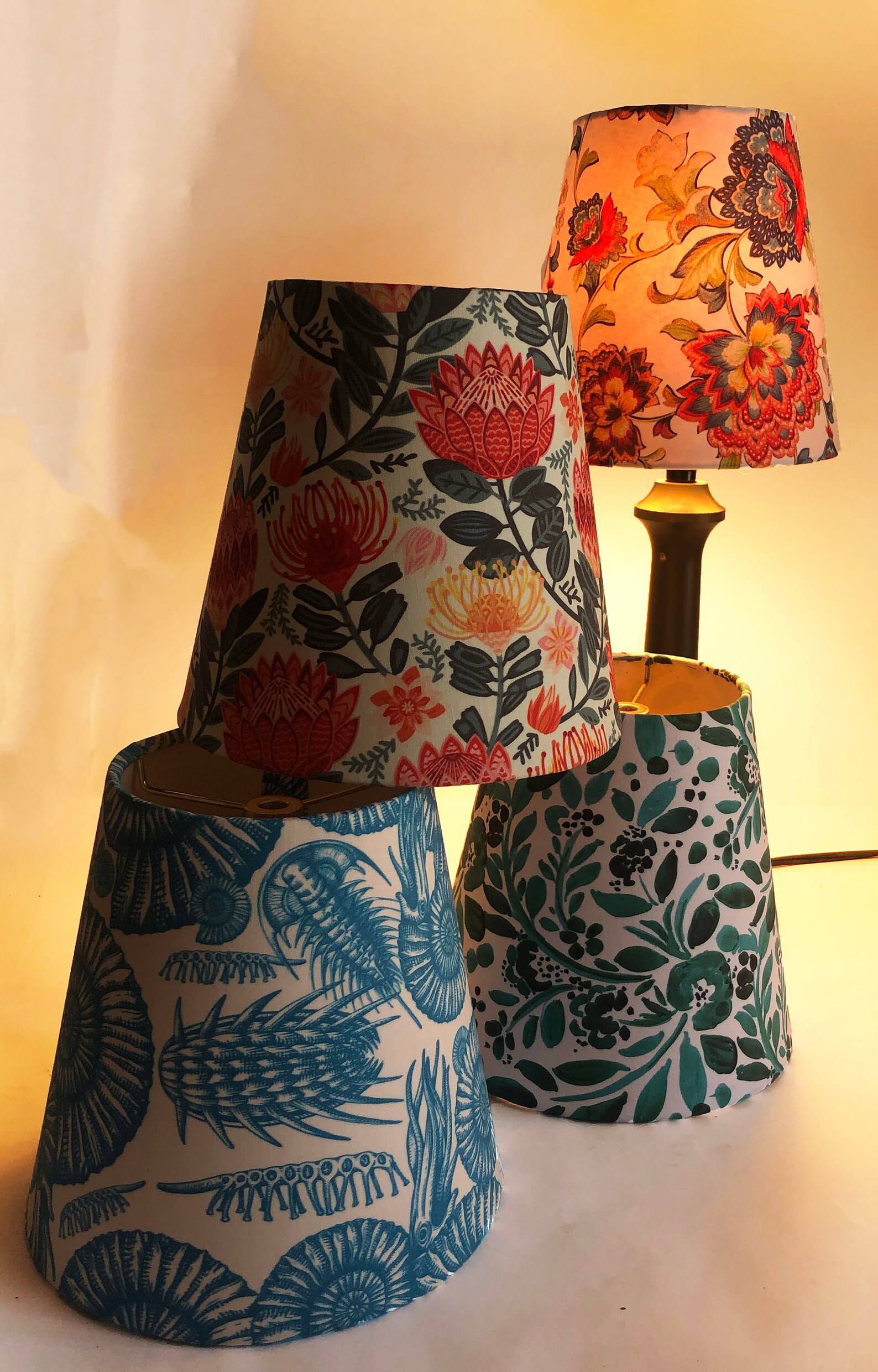 Small Table Lamp Shade or Bedside Lamp Shade Florals Bohemian Etsy