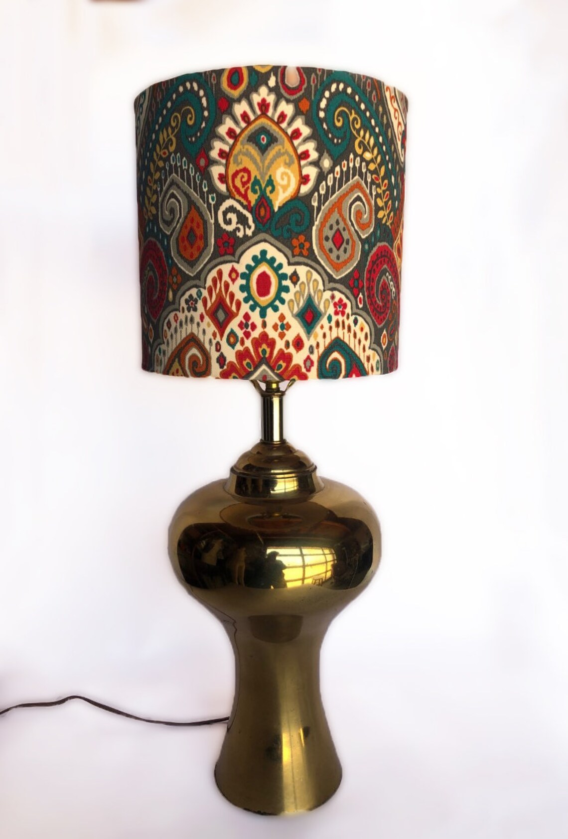Eclectic Bohemian Damask Drum Lamp Shade FREE SHIPPING orders Etsy