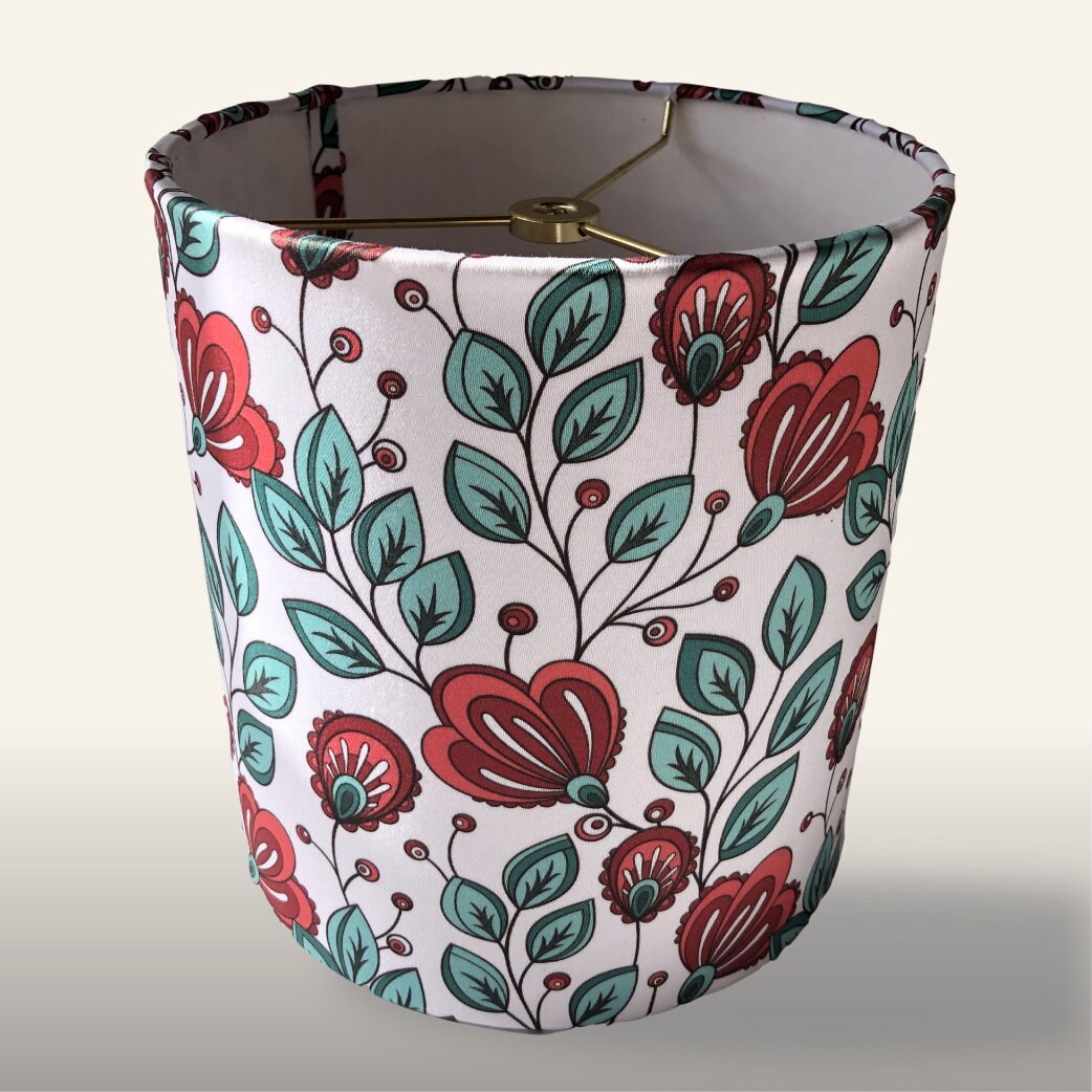 Vintage Floral Drum Lamp Shade for Table Lamp 6 Etsy