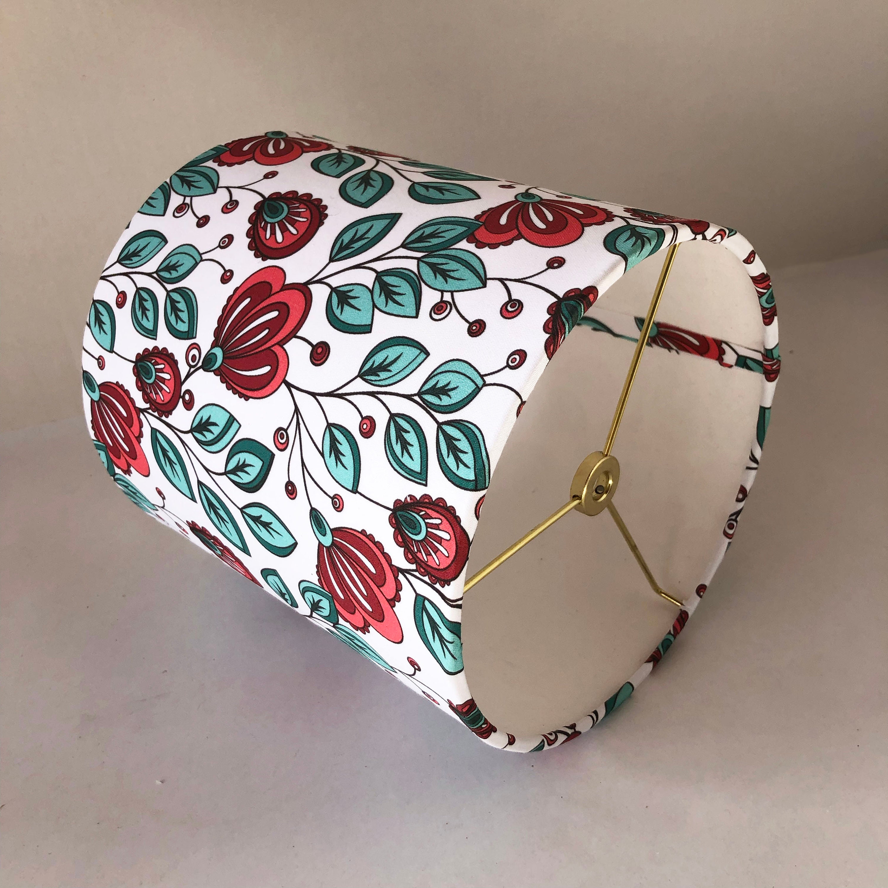 Vintage Floral Drum Lamp Shade for Table Lamp 6 Etsy