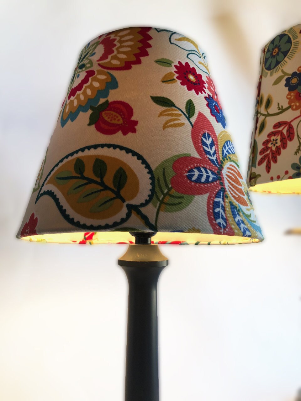 Table Lamp Shade Floral Bohemian Larger Empire Lamp Shade Etsy