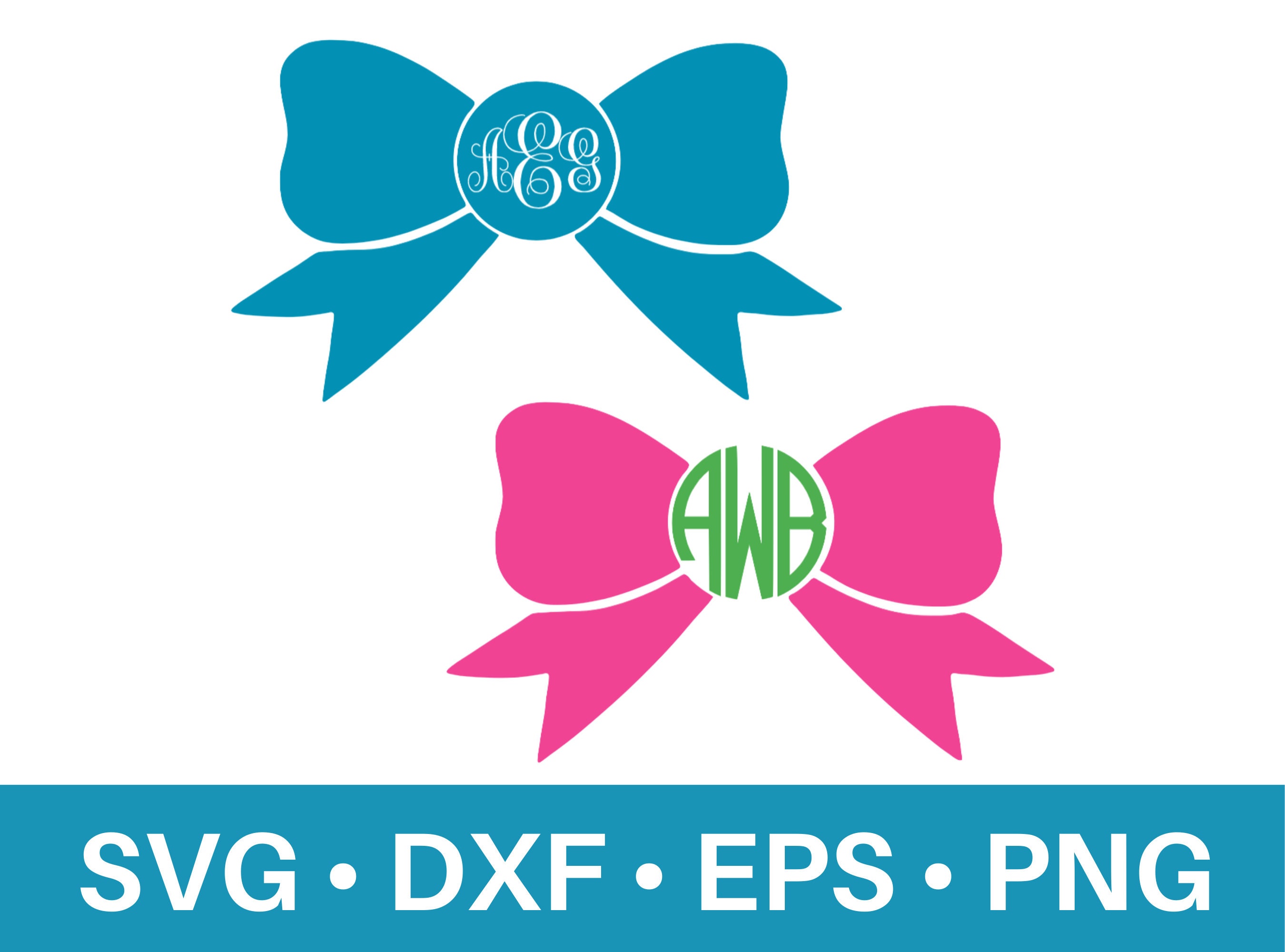Bow Monogram Frame SVG Bow Monogram Monogram Frame for - Etsy UK