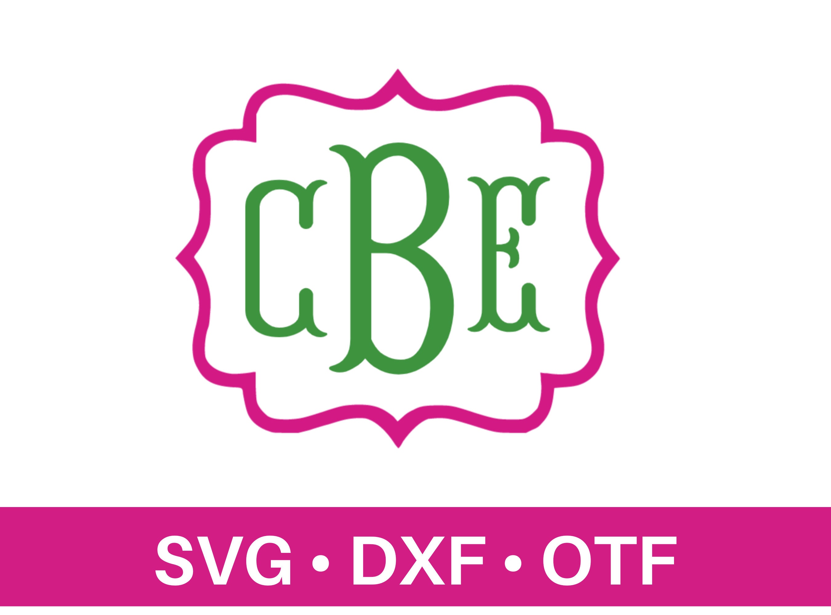 Fishtail Monogram Font + SVG Files | Fishtail Font | Fishtail SVG | Fishtail DXF | Fishtail Cricut Files | Fishtail Digital Download