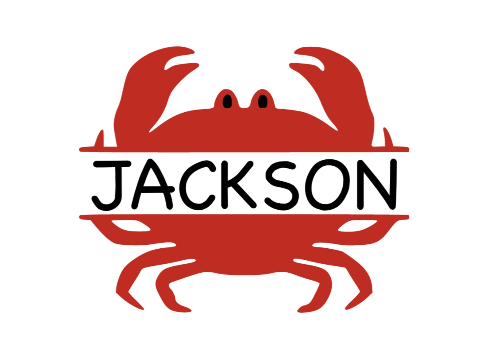 Crab Name Frame Cut File Crab Monogram Crab Name Frame Crab SVG Cricut