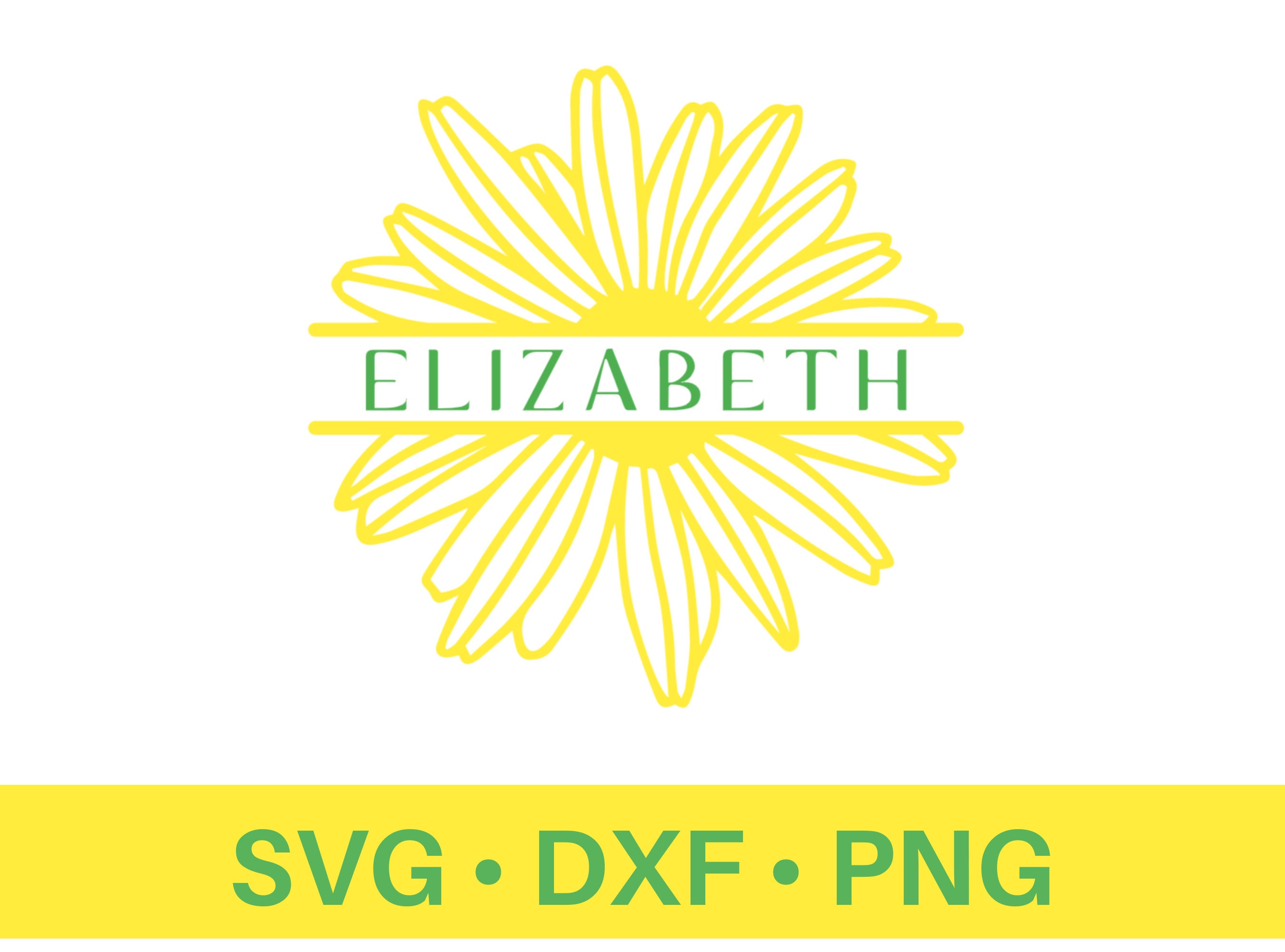 Split Monogram Daisy Daisy Split Monogram Cut File | Daisy Monogram | Split Daisy Clip Art ...