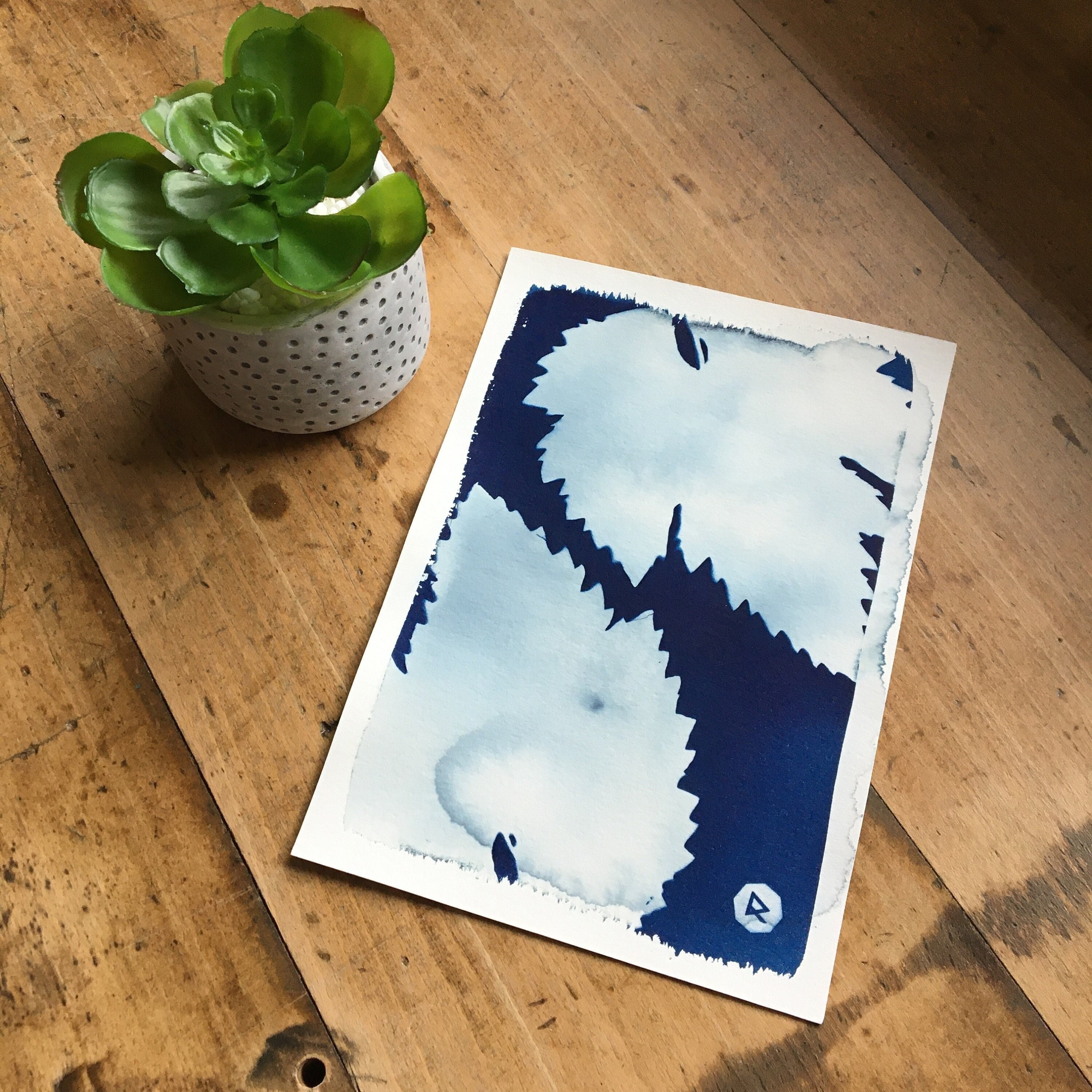Cyanotype Bacchus 14, 8 X 21 cm