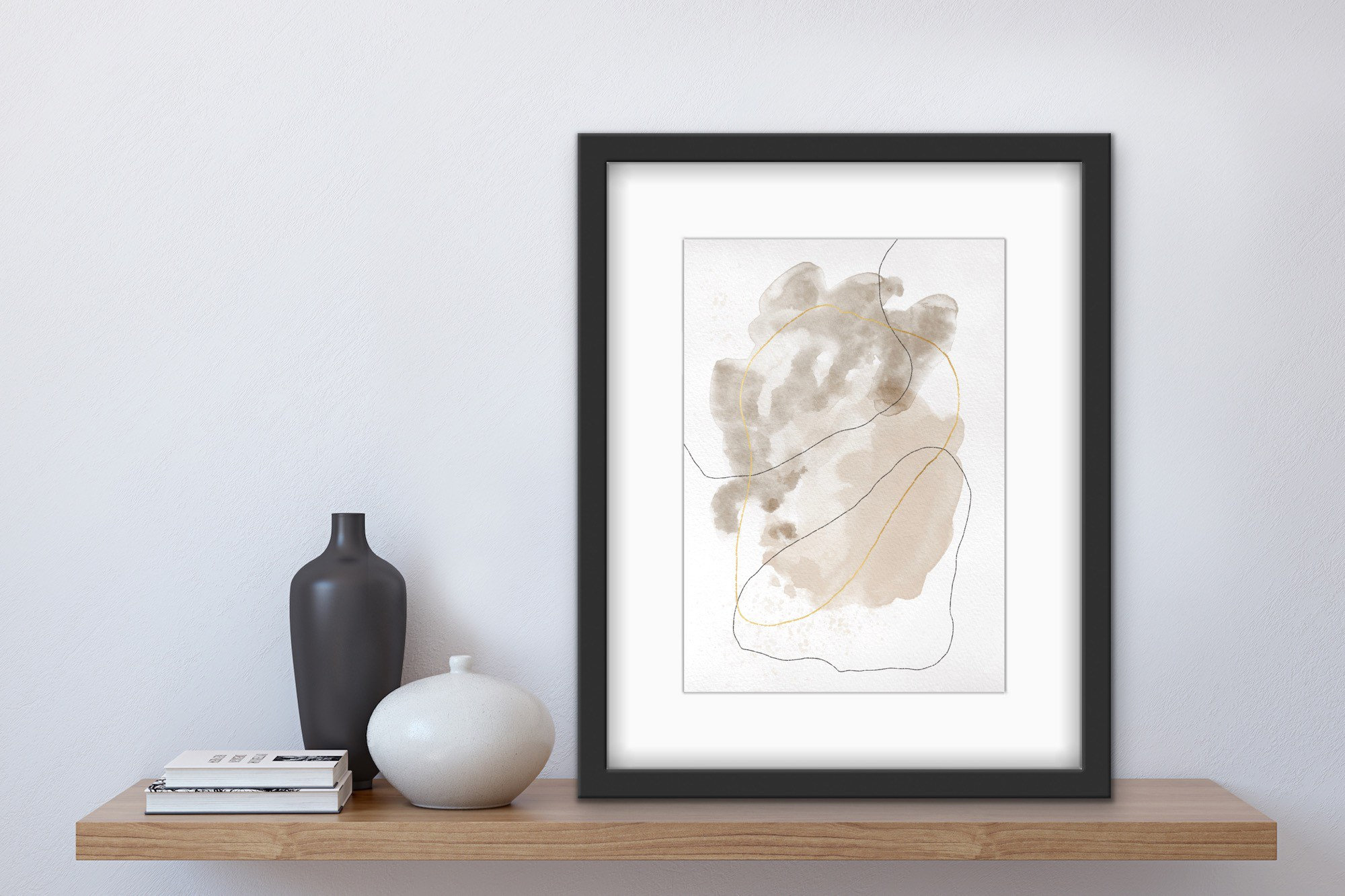 Watercolour print cream wall print bedroom wall art Etsy
