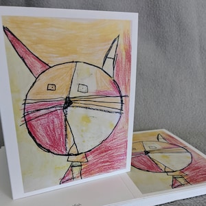 Cat Blank Note Card