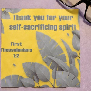JW Gift - 5 pack Lens Cloth - Thank You For Your Self-sacrificing Spirit - 6&quot;X7&quot;