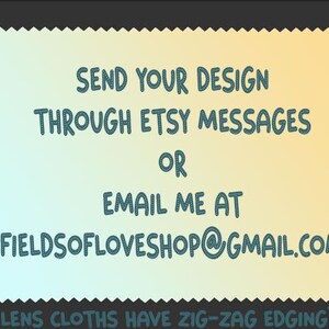 Sponge Case Text Your Design on a Lens Cloth - Etsy
