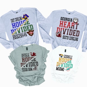 House Divided Sports Shirts!!! Baseball, Football, Hockey, HIGH SCHOOL, COLLEGE, ect!!!