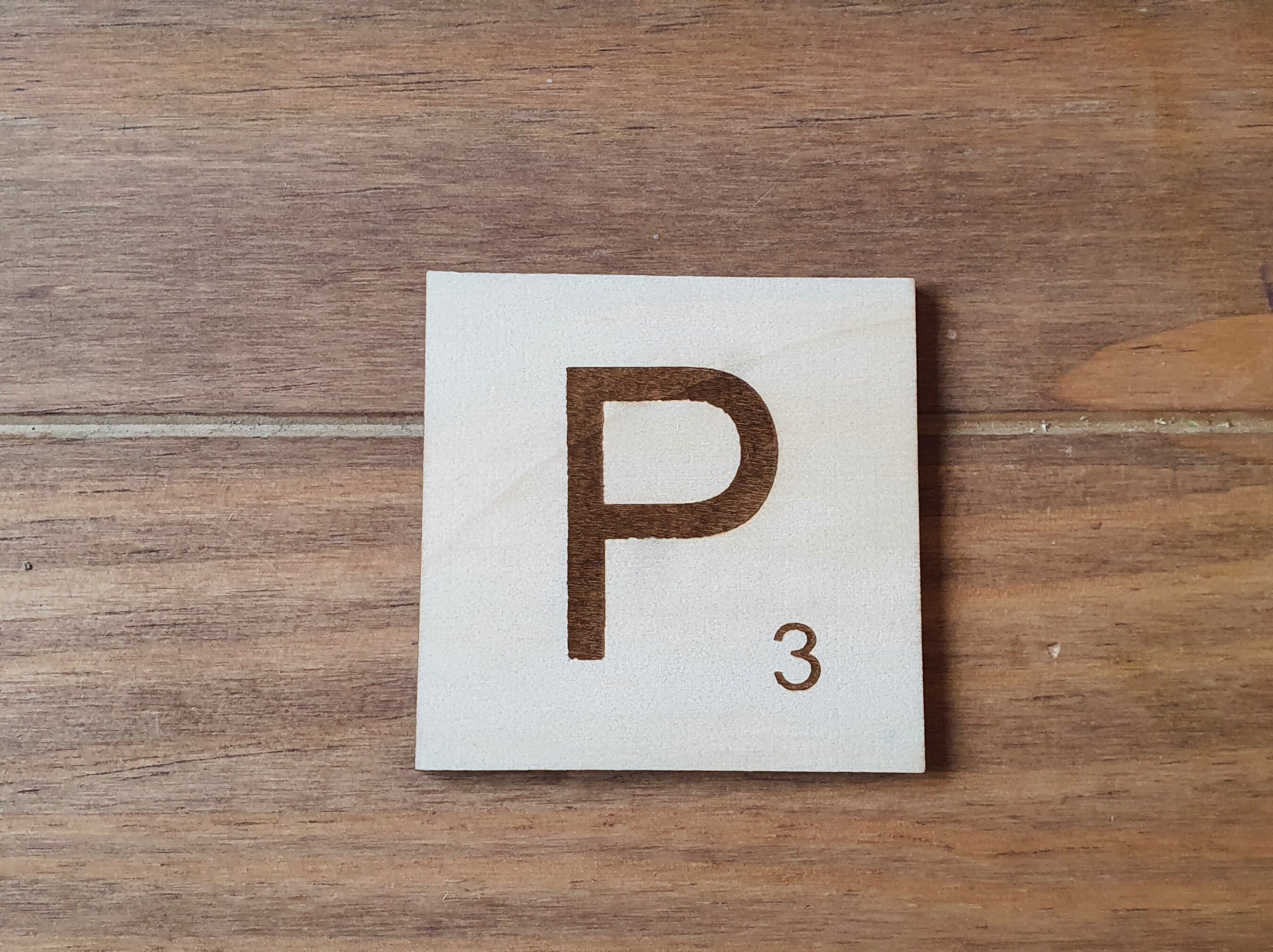 Letter 'P' Individual Scrabble Wood Coaster Tile | Etsy