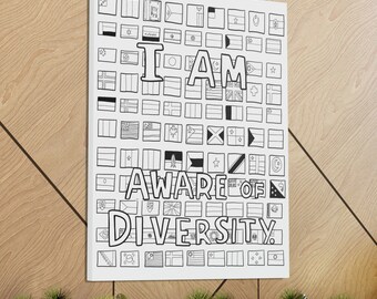 Colorable Canvas - I Am Aware of Diversity