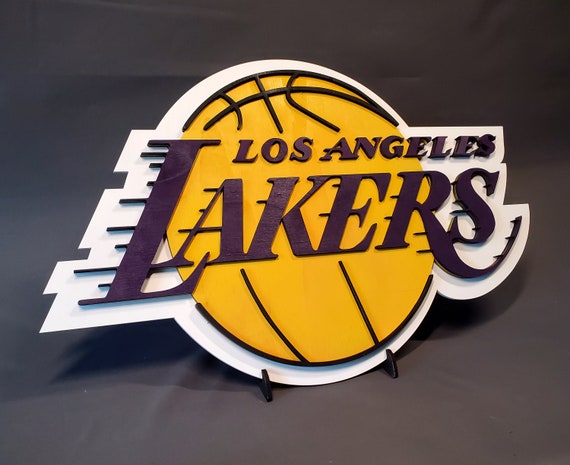 Lakers Sports Logo Wooden Sign for Wall Décor Perfect Gift for Him 