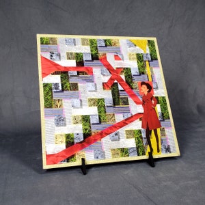 Woman art laser cut high quality art print on wood