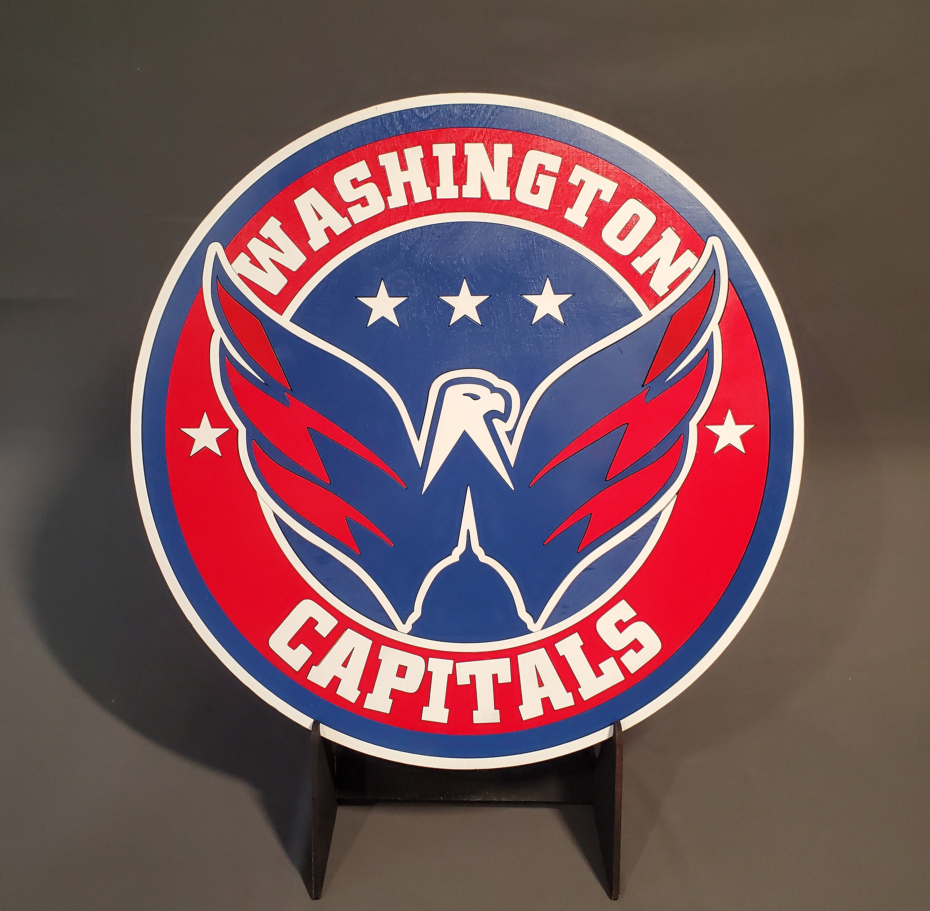 Washington Capitals Laser Cut Logo Steel Magnet-Eagle