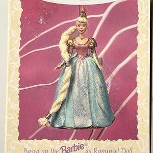 NIB Vintage Hallmark Easter Spring Ornament Rapunzel Barbie 1997