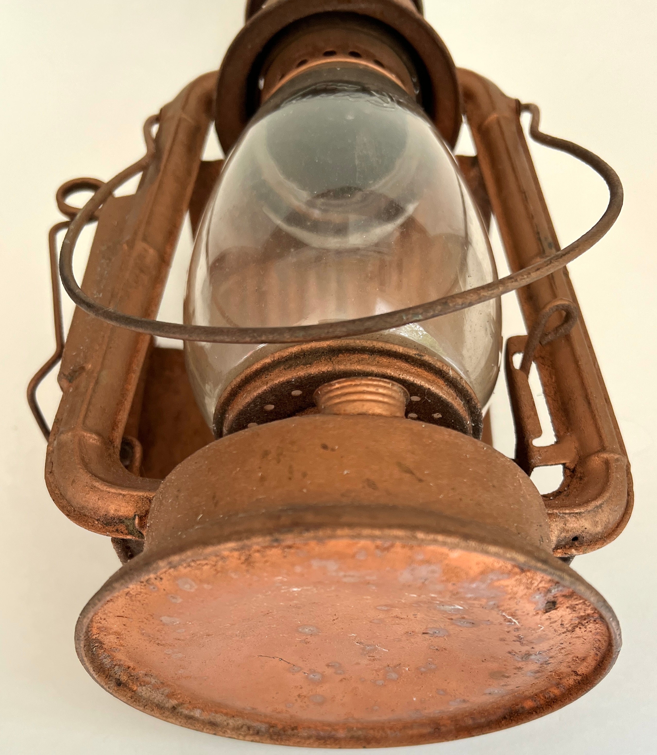 Antique DIETZ Junior Lantern Wagon Lamp Clear Globe Carriage Clamp