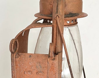 Antique DIETZ Junior Lantern Wagon Lamp Clear Globe Carriage Clamp