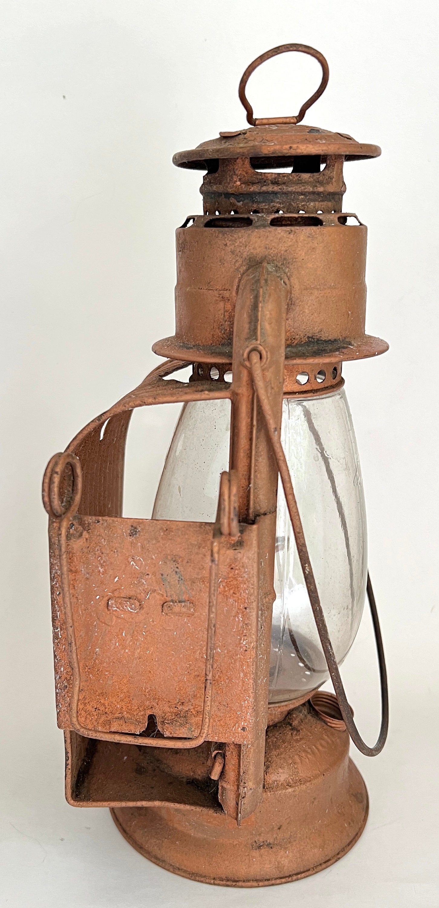Antique DIETZ Junior Lantern Wagon Lamp Clear Globe Carriage Clamp