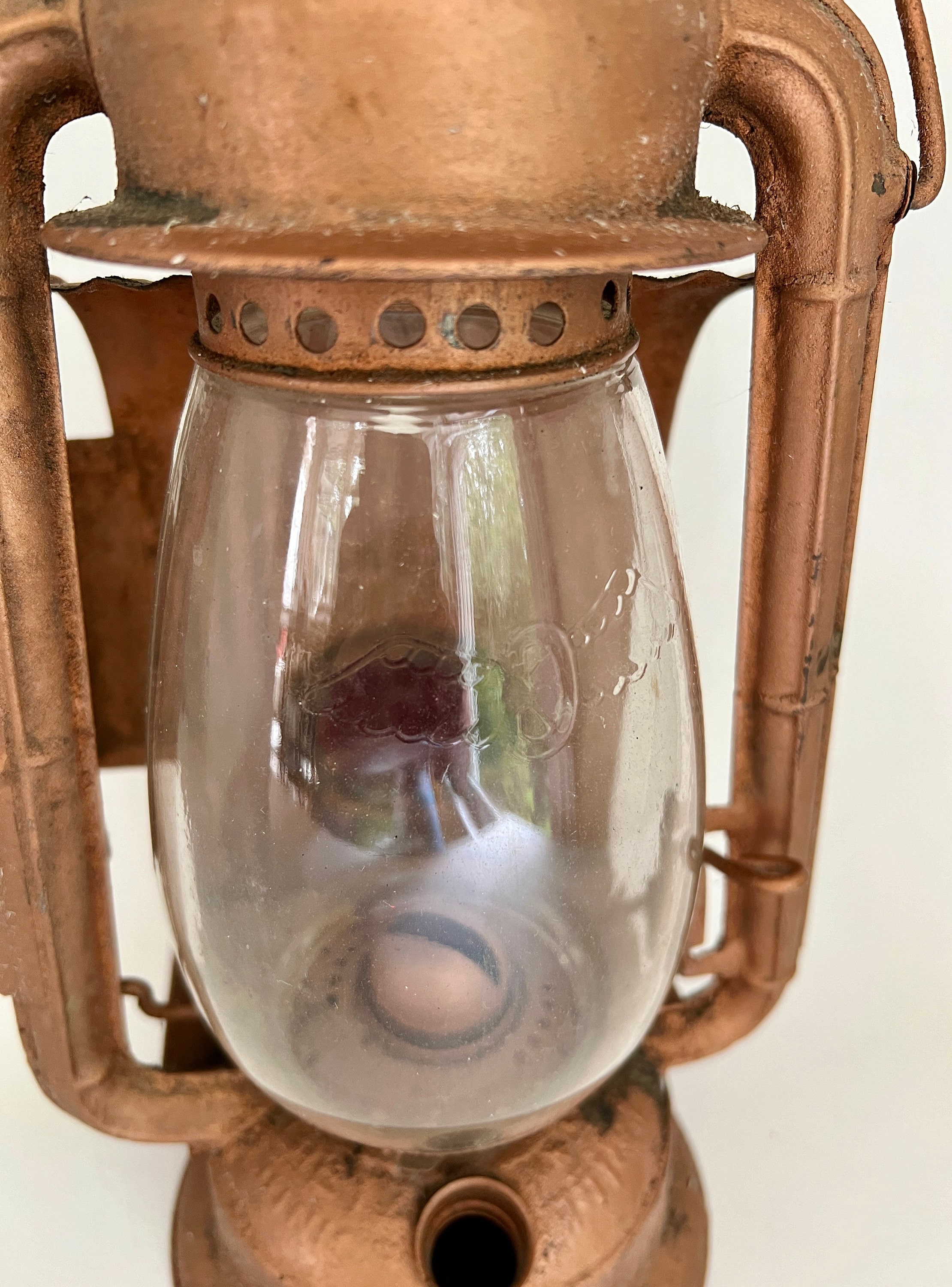 Antique DIETZ Junior Lantern Wagon Lamp Clear Globe Carriage Clamp