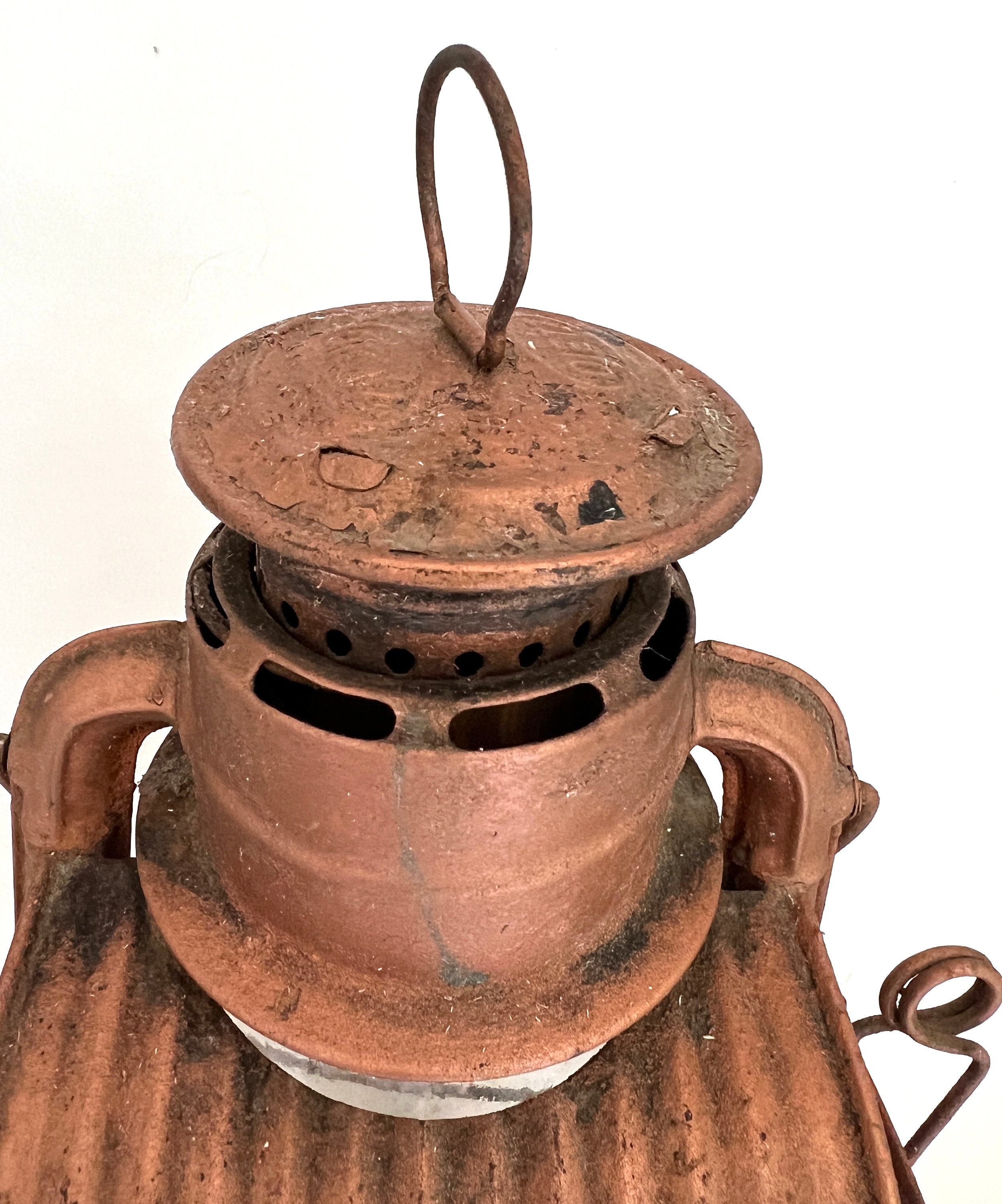 Antique DIETZ Junior Lantern Wagon Lamp Clear Globe Carriage Clamp