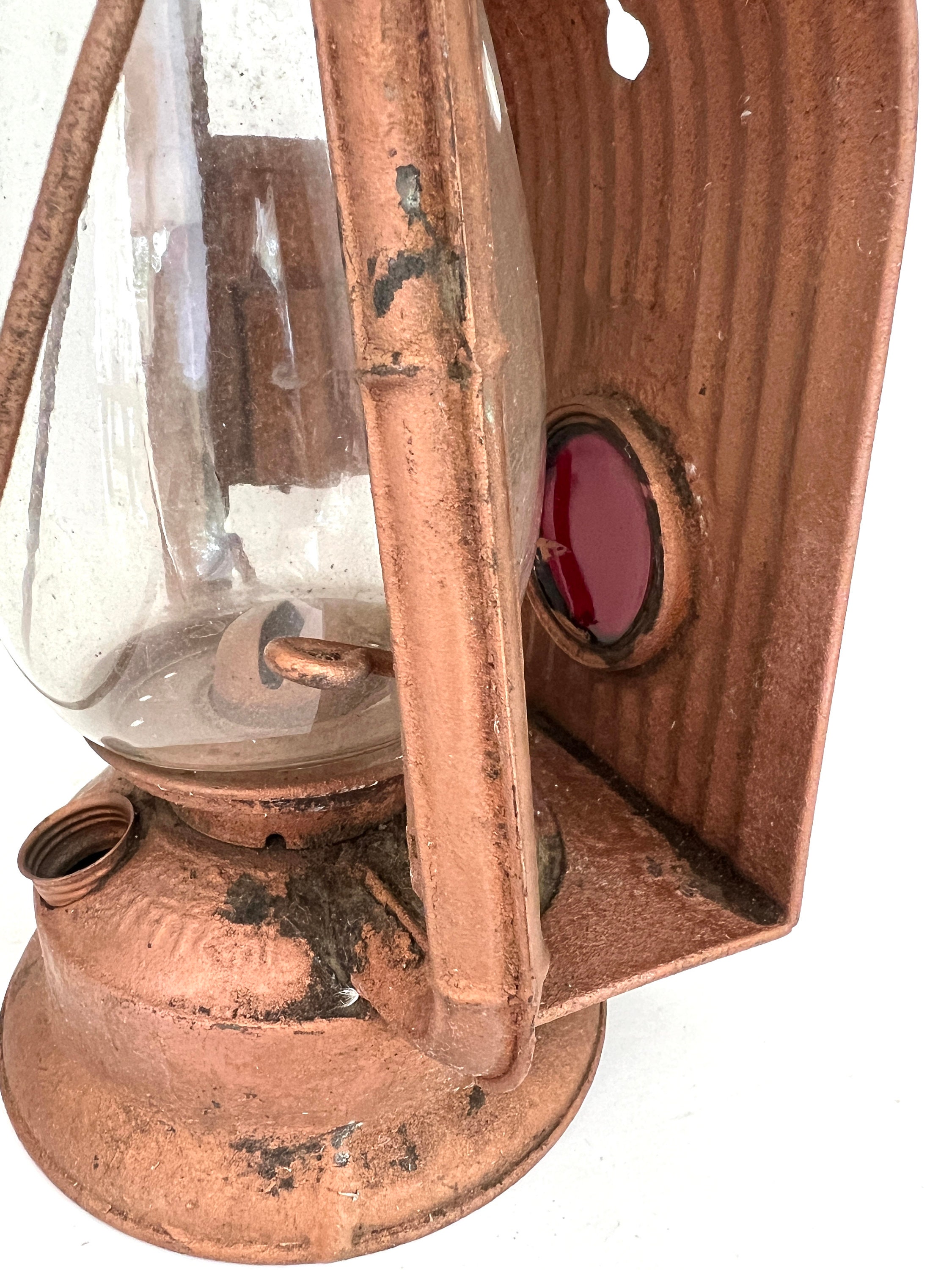 Antique DIETZ Junior Lantern Wagon Lamp Clear Globe Carriage Clamp