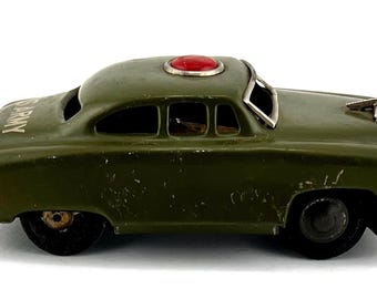 Vintage 1950s Ford U.S. Army Staff Car Tin Litho Friction Toy Made in Japan