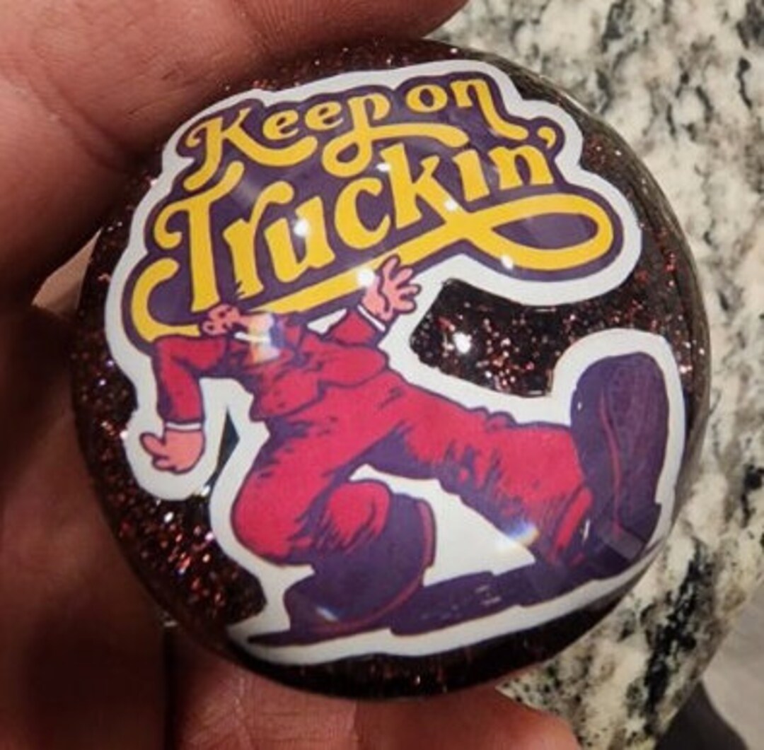 Custom Shift Knob Keep on Truckin Glitter Shift Knob JDM Bubble Knob