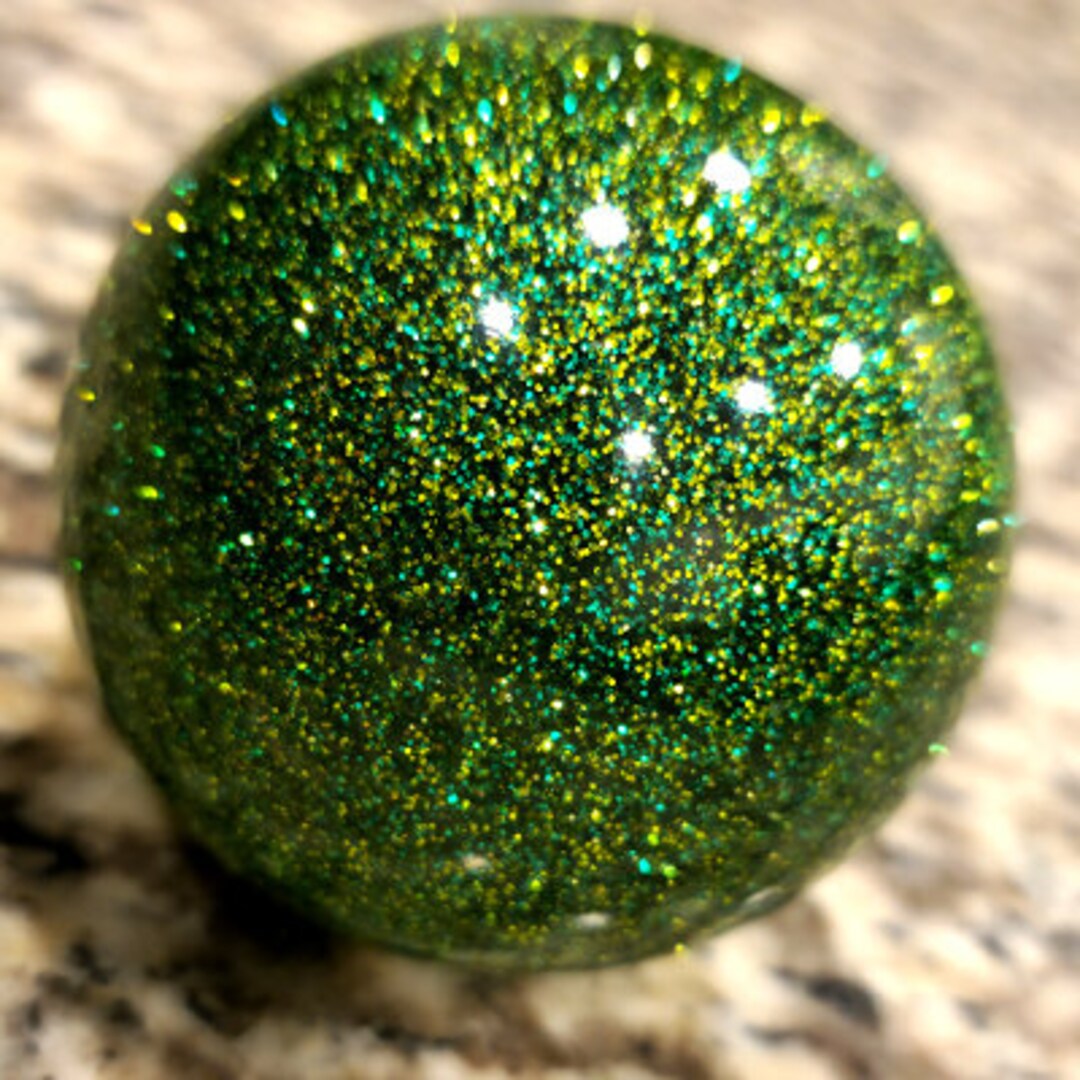 Custom Green Metal Flake Shift Knob Glitter Shift Knob JDM Bubble Knob