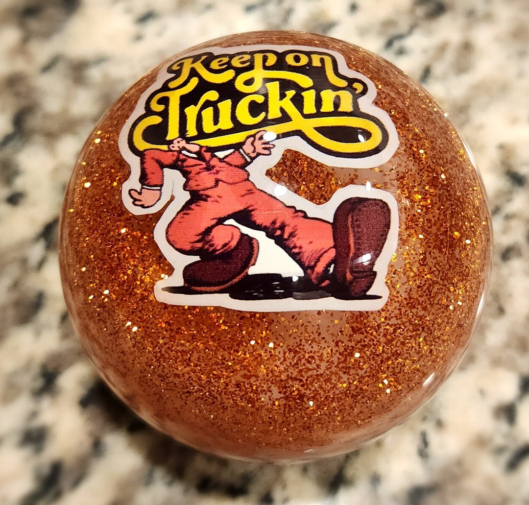 Custom Shift Knob Keep on Truckin Glitter Shift Knob JDM Bubble Knob