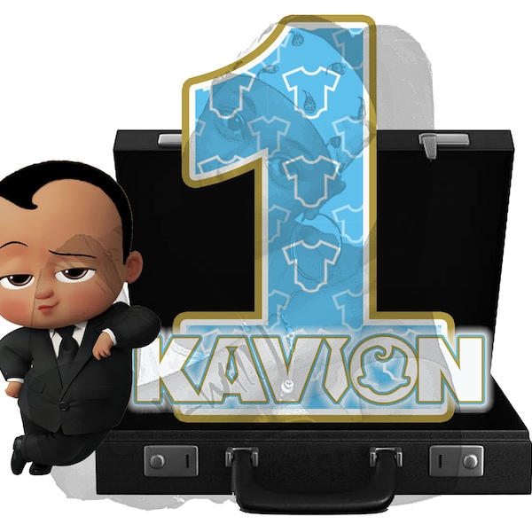 African American Boss Inspired Birthday Baby Boy PNG JPG