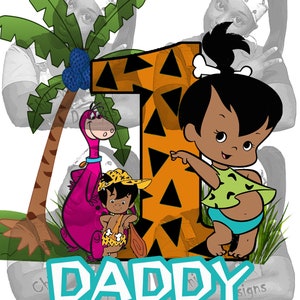 Pebbles and Crew Inspired Kuzyn 1 Urodziny JPG PNG