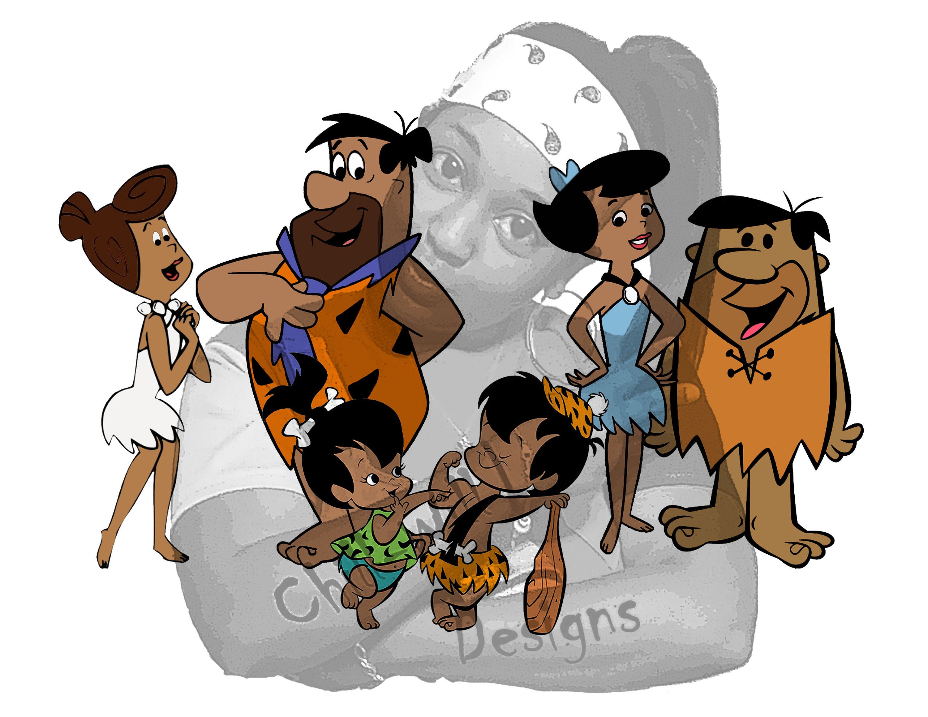Flintstones Inspired Family JPG PNG Etsy