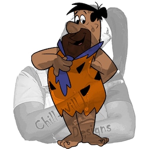 Obraz inspirowany Fredem Flintstonem PNG JPG