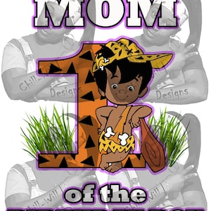 Bam Bam Rubble l Inspired Mom of the 1st Birthday Boy JPG PNG