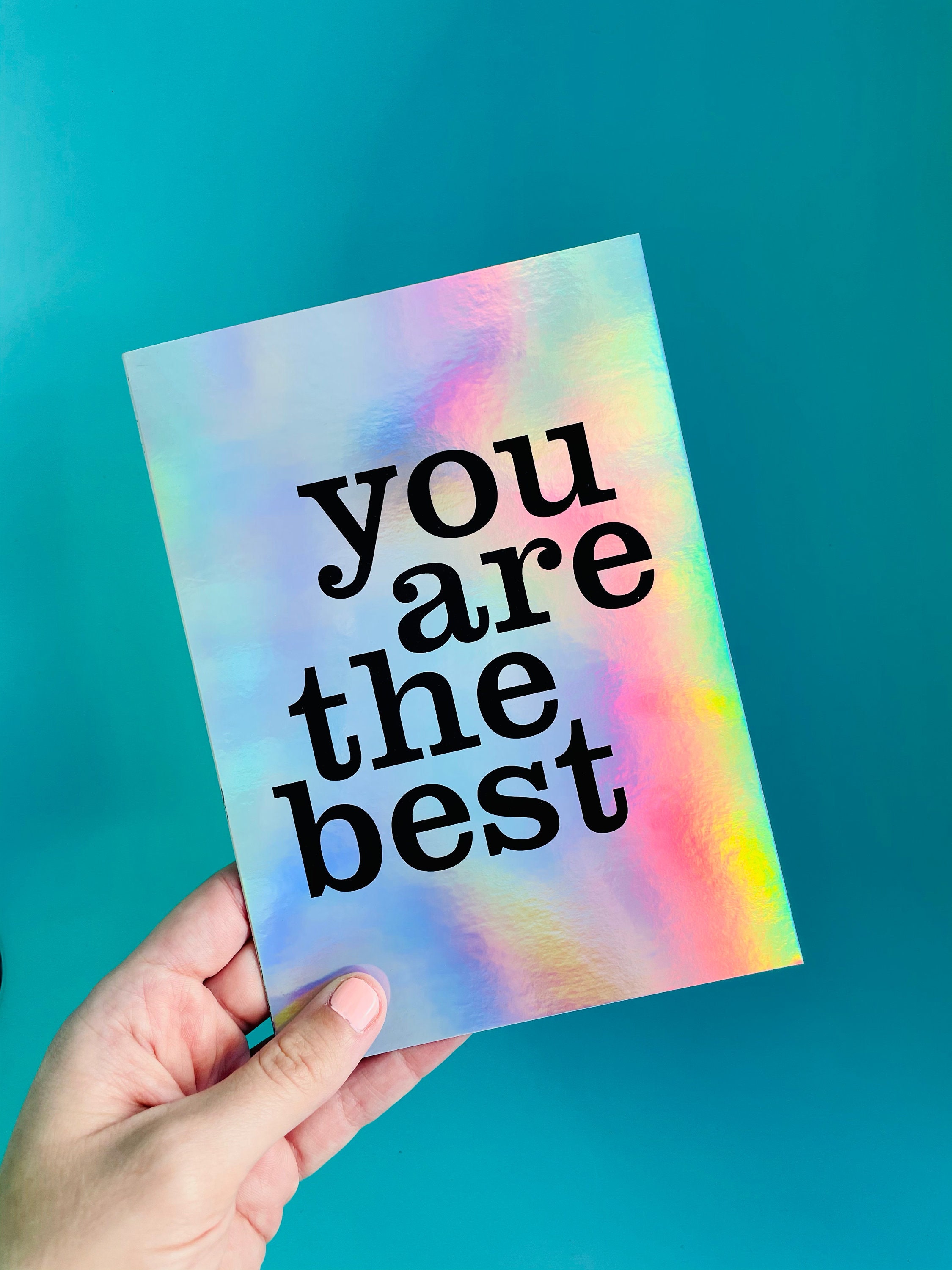 Holographic Card | You Are the Best | Greeting Card - Etsy