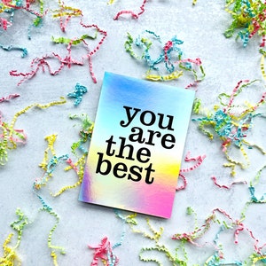 Holographic Card | You Are the Best | Greeting Card - Etsy