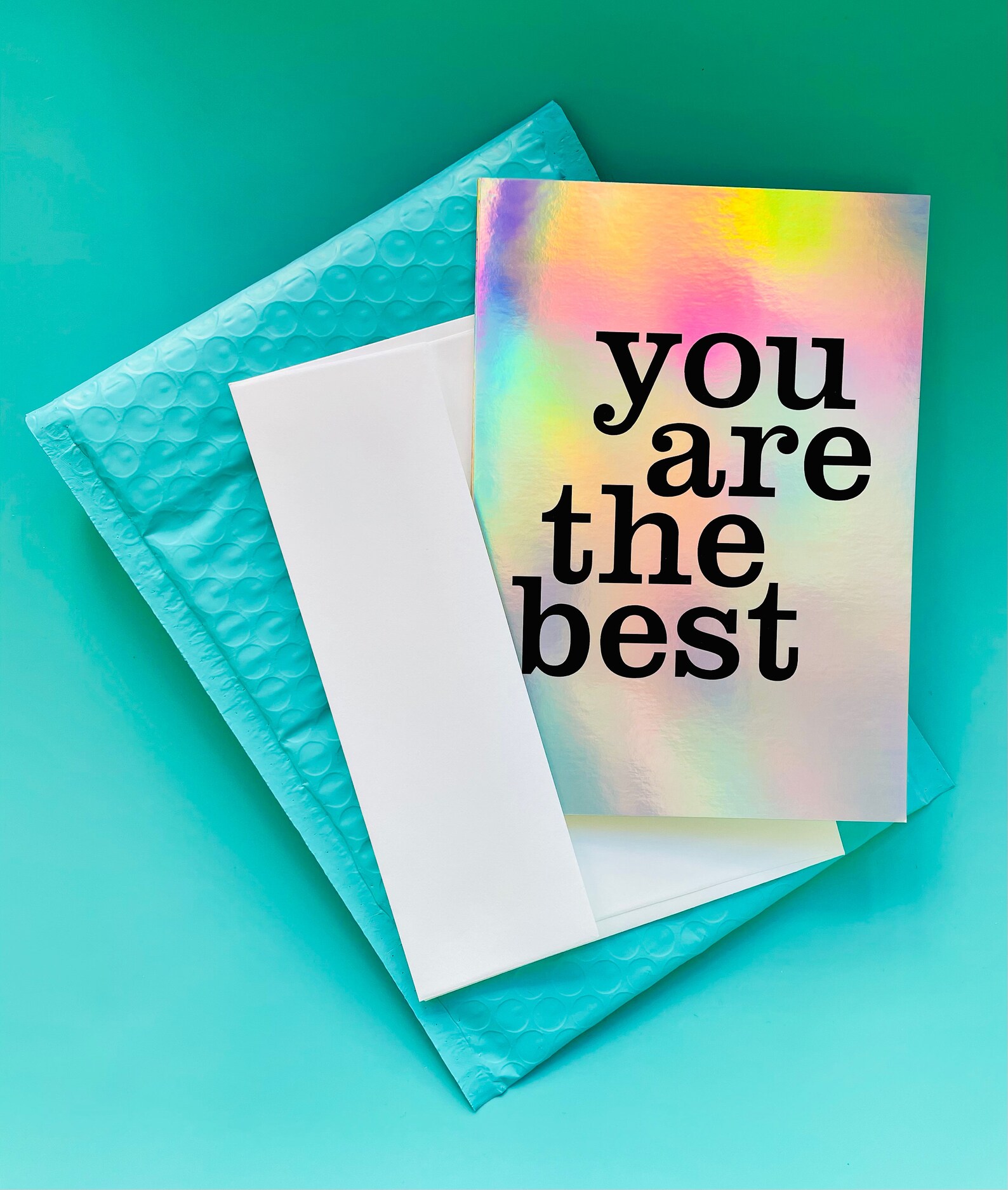 Holographic Card | You Are the Best | Greeting Card - Etsy