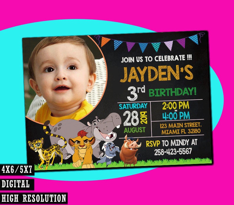 Lion King Invitation Designs Lion King Digital Invitation Lion King Evite