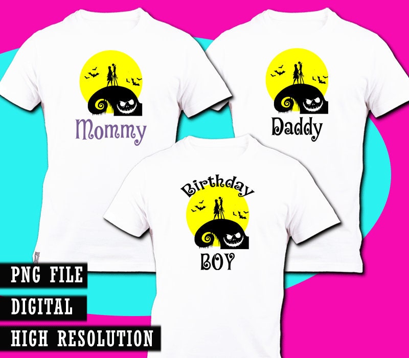 Nightmare Before Christmas Birthday Shirt Designs Family Set Etsy