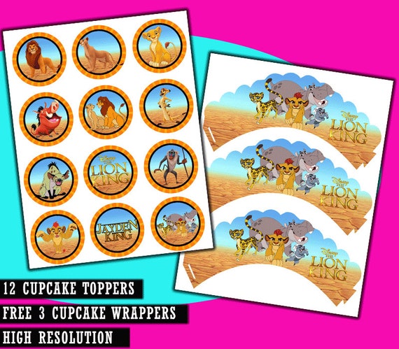 Lion King Cupcake Toppers Designs Cupcake Toppers And Etsy