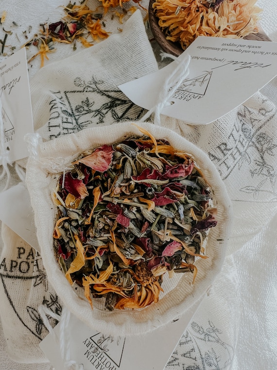 Postpartum Bath Tea: Herbal Soak for New Moms - Lavender & Rose