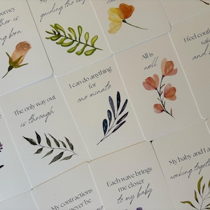 Birth Affirmation Cards: Botanical Pregnancy Mindfulness Deck