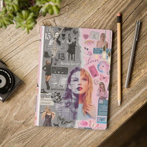T. Swift geïnspireerd softcover dagboek, Swiftie, schattige planner, cadeau voor fans, plakboek, dagelijks dagboek, albumkunst notitieboek