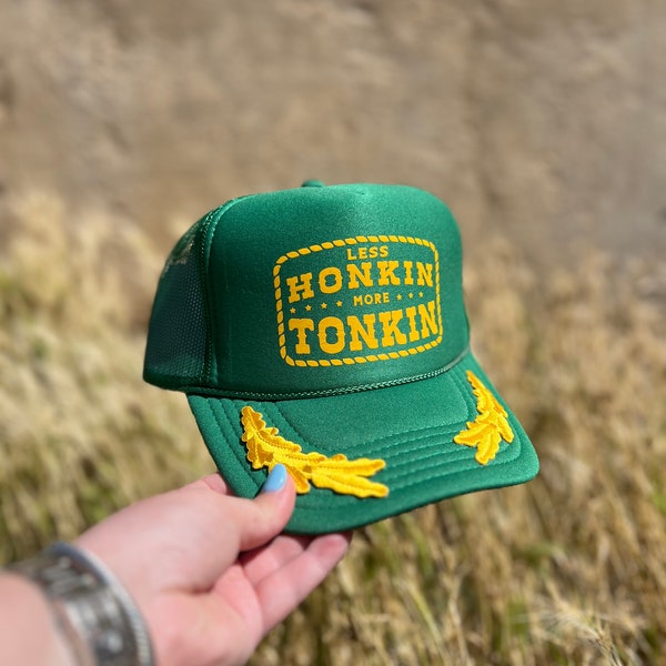 Menos Honkin Más Tonkin Trucker Snapback / Sombrero de vacaciones / Sombrero de vaquero country / Sombrero de primavera y verano / Sombrero de camionero vintage