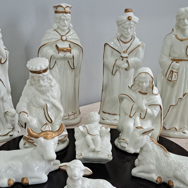 Porcelain Nativity Etsy